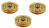 Pack of 3 Heavy-Duty Flat Idler Pulley Compatible Cub Cadet 956-04129 956-04129C 756-04129B 756-04129C